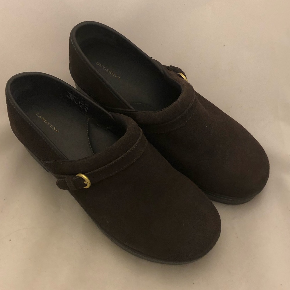 LANDS END BROWN SHOES 9D